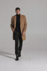 Sentaler Technical Baby Alpaca Notched Lapel Overcoat featured in Technical Baby Alpaca and available in Dark Camel. Seen as product video.
